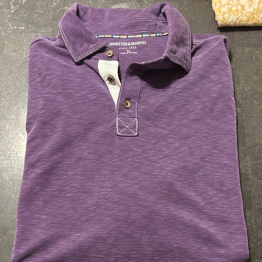 Johnston & Murphy Men's Polo in Rich Purple